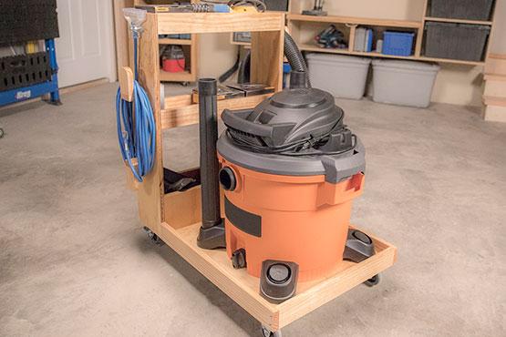 Shop Vacuum Cart with Onboard Storage