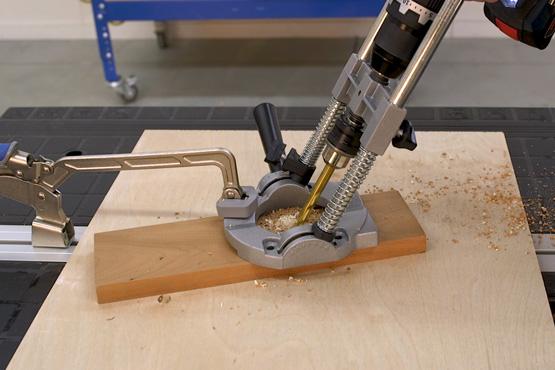 Drill straight holes with a portable drilling guide