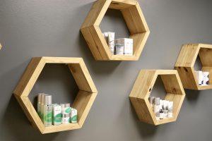 Modern Hexagonal Floating Shelves