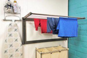 Fold-Down Laundry Drying Rack