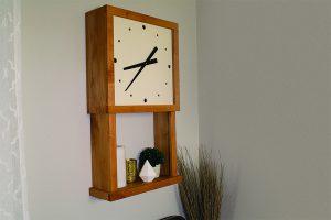 Wall Clock with Display Shelf