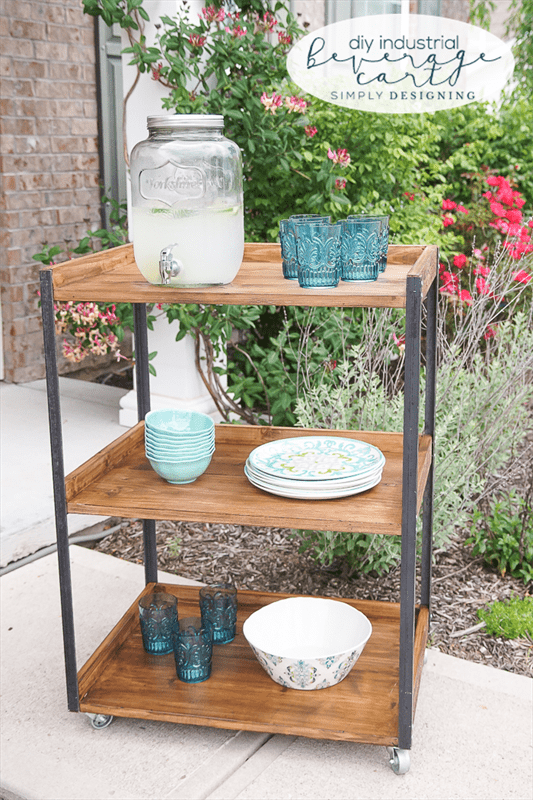 diy-industrial-beverage-cart-this-outdoor-beverage-cart-is-simple-to-make-and-perfectly-industrial-and-rustic