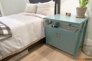 Large Nightstand with Charging Shelf
