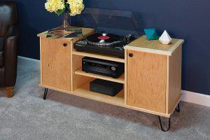 Record Player Stand with Storage