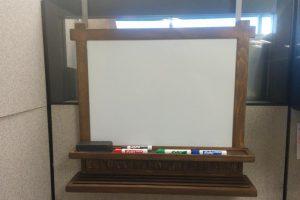 Framed Magnetic Whiteboard with a Lego Inlay Shelf