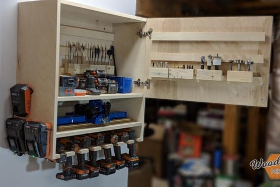 DIY Drill Storage Cabinet
