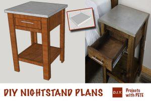 DIY Concrete and Wood Nightstand