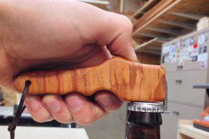 Contoured Wood and Nail Bottle Opener
