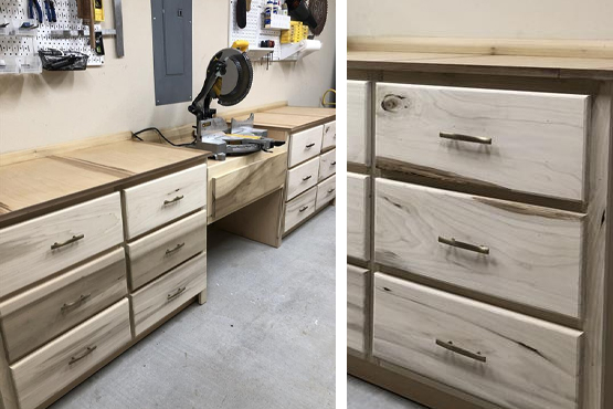 Miter Saw Station with Drawers