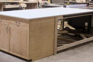 Table Saw Outfeed Table with Storage Cabinet