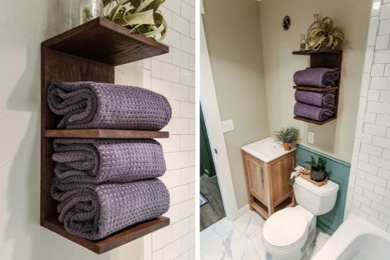 Wall-Mounted Towel Shelf