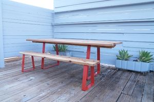 7-foot Outdoor Table with Bench