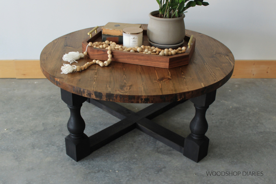 overhead-view-of-round-coffee-table