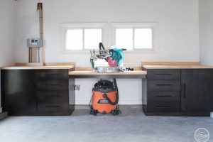 Workshop Storage Cabinets + Miter Saw Station