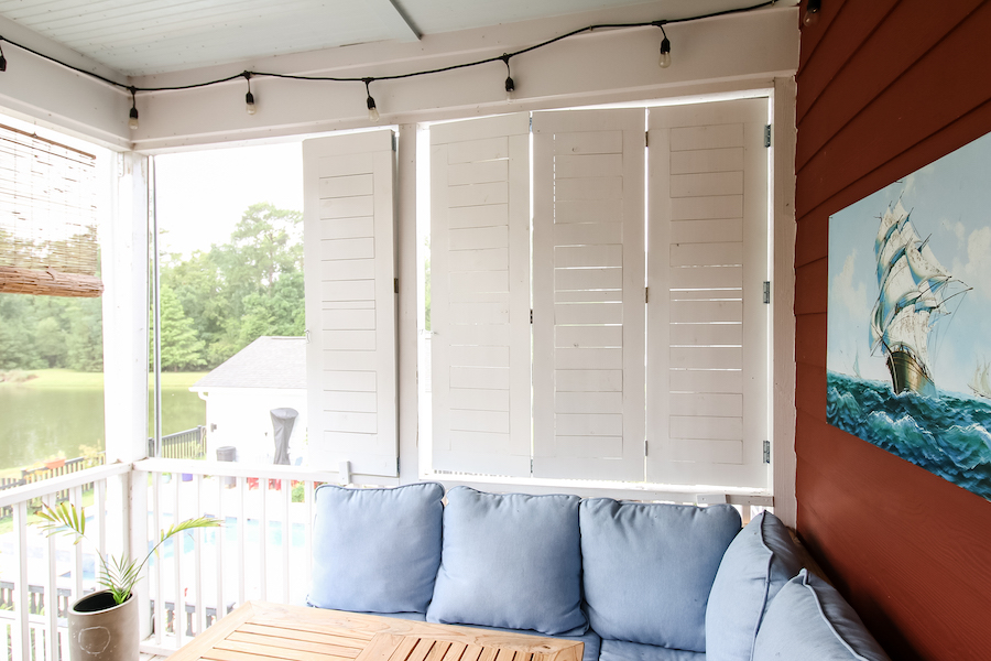 DIY Trifold Shade and Privacy Shutters