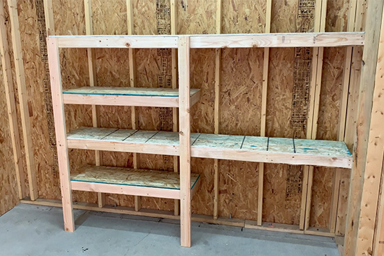 2×4 Garage Shelves