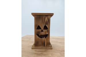 Wooden Jack-O-Lantern