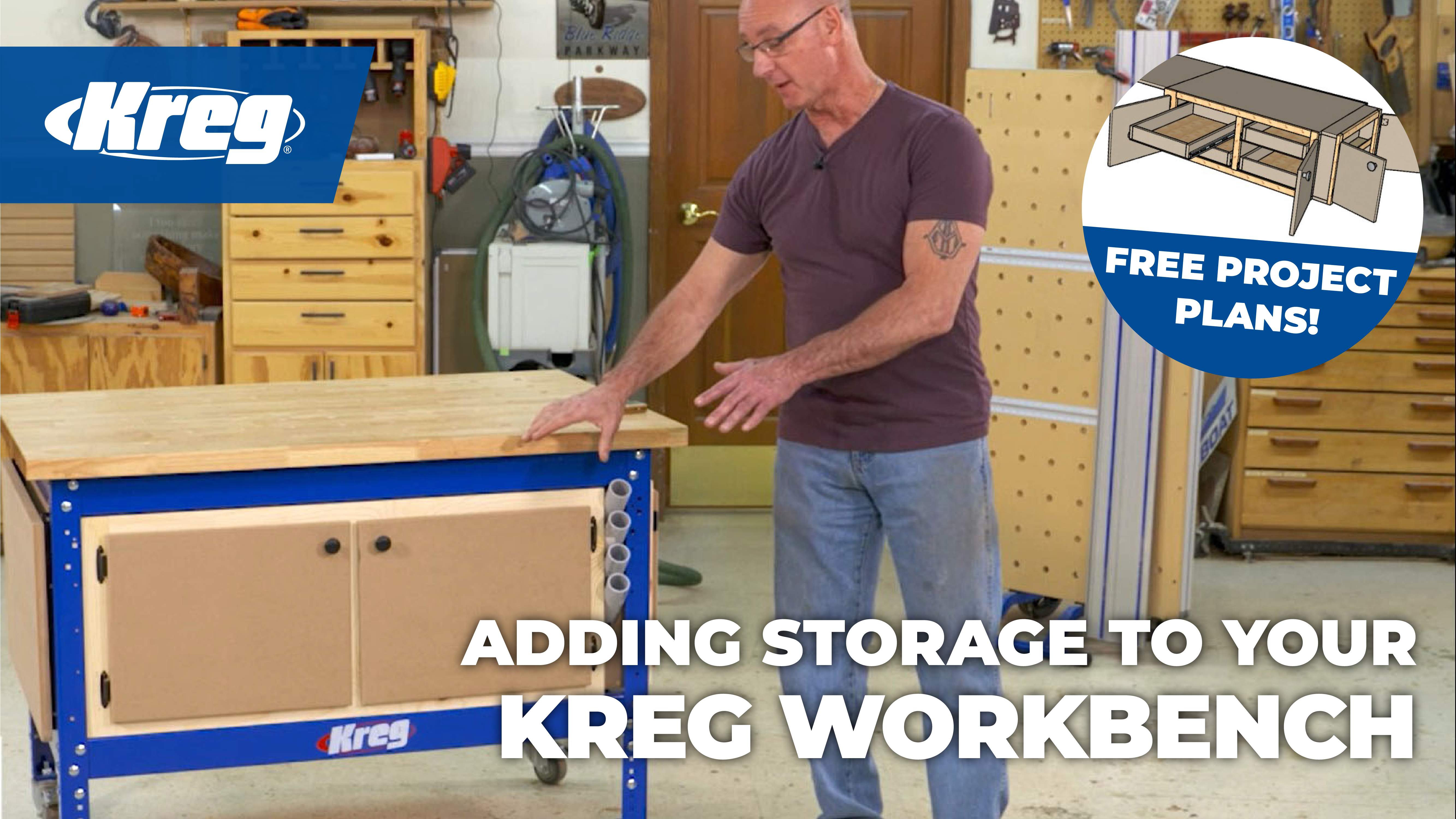 FREE PROJECT PLAN: Mobile Kreg Jig Work Center with Storage