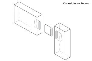 Curved Loose Tenon joint