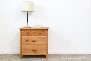 Wide 3 Drawer Nightstand