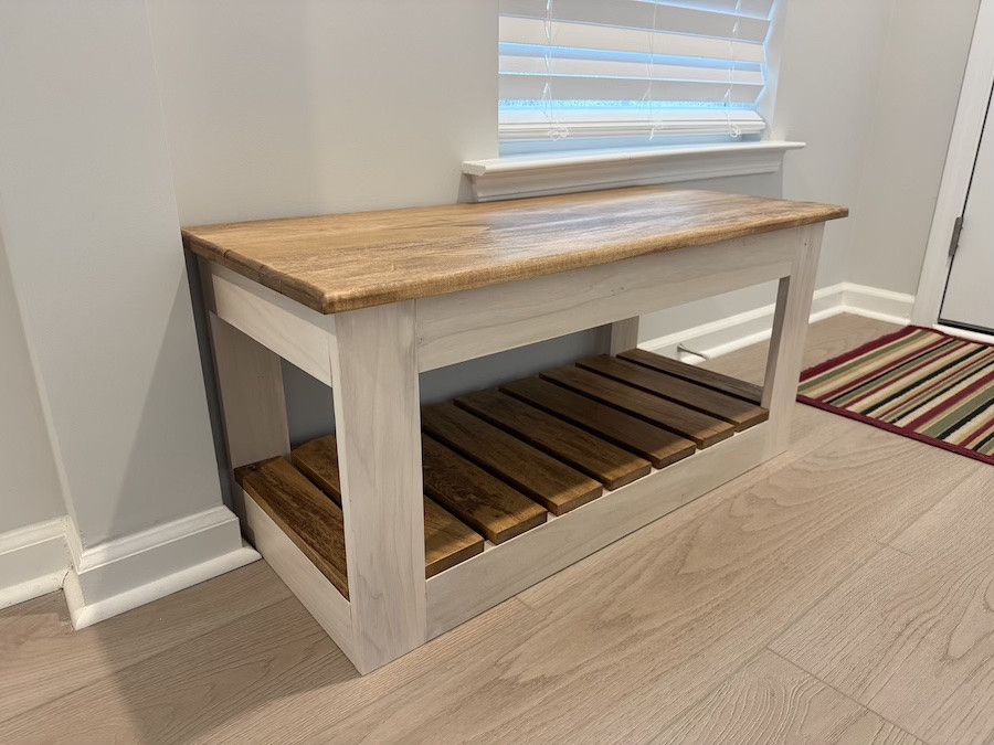 Shoe bench with storage and seat