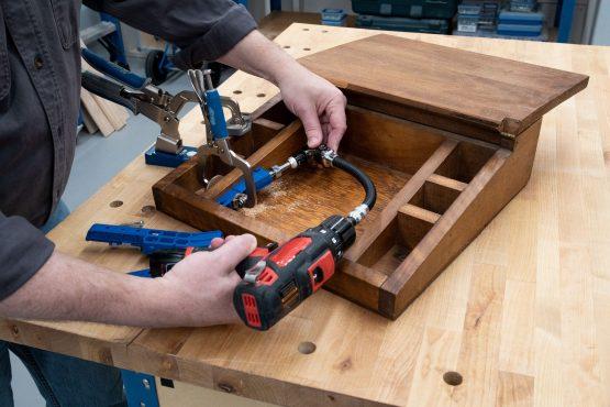 How to drive pocket-hole screws in tight spaces