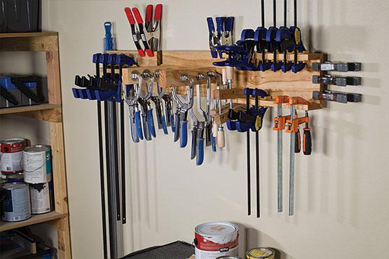 clamp rack for woodworking clamp storage