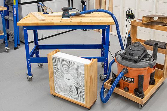 How to control dust in a DIY workspace