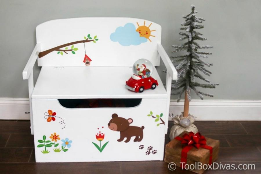 Convertible Toy Chest 3 in 1 Desk and Bench _ Toolbox Divas (1 of 5)