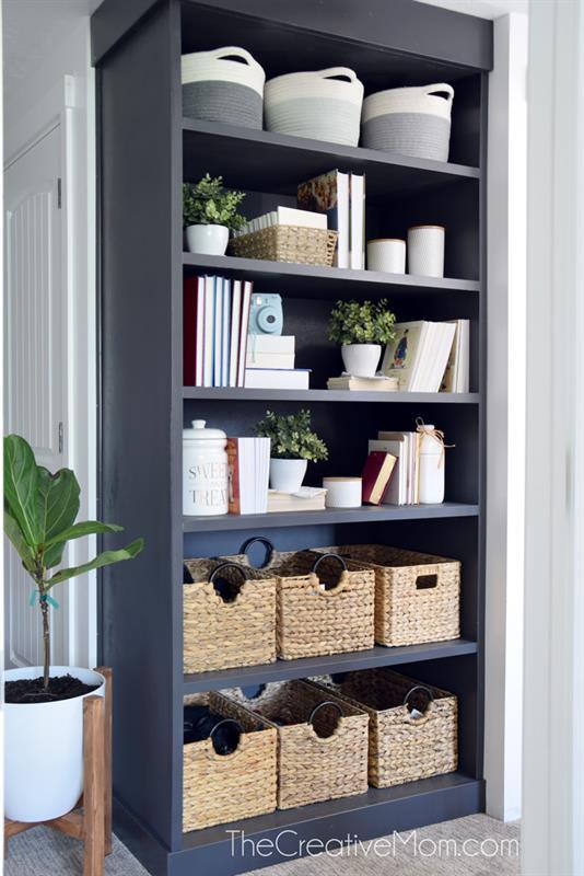 DIY Black Bookcase