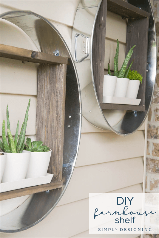 DIY Farmhouse Shelf - Magnolia Market Inspired Hanging Shelf