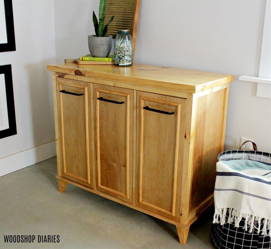 DIY Laundry Hamper Cabinet Large