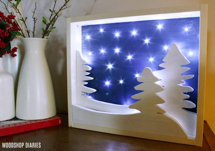 DIY Lighted Christmas Wall Art with Kreg Small