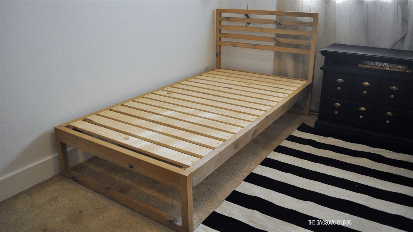DIY Modern Twin Bed 1