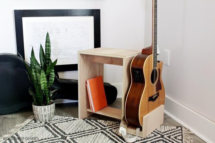 DIY Scrap Wood Guitar Stand Stool small