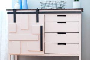Barn Door Cabinet with Drawers