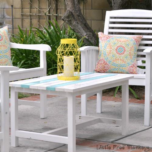 DIY outdoor coffee table square