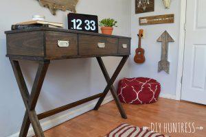 DIY X-Leg Desk With Drawers