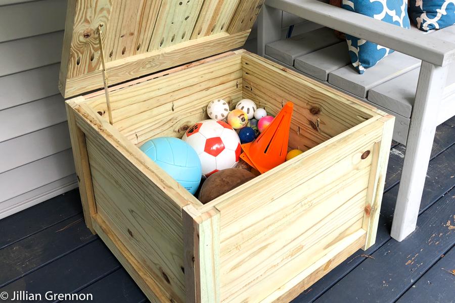 Deck box storage side table-16