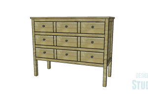 Console Table with Faux Drawer Fronts