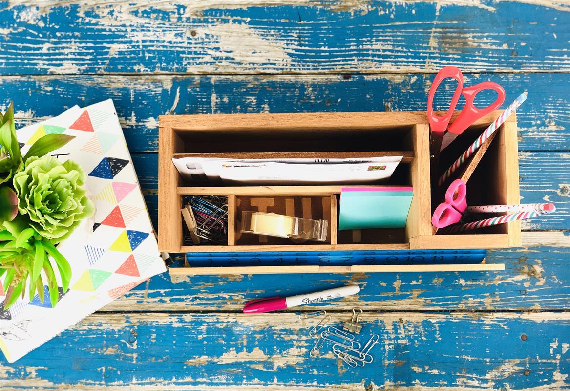Finished organizer top