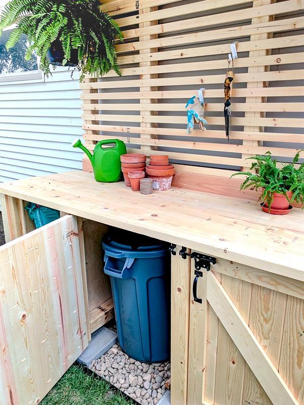 free-building-plans-for-this-diy-potting-bench-with-garbage-can-enclosure-reality-daydream