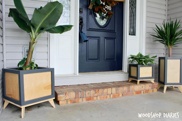 Front Porch Modern DIY Planter Box