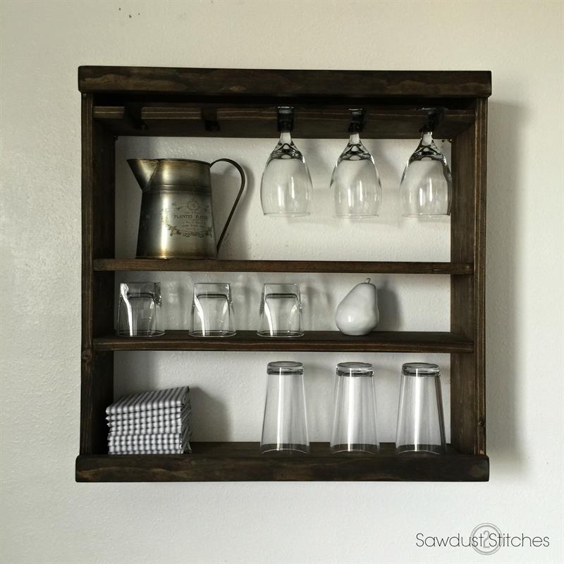 Glass Rack Shelving by Sawdust 2 Stitches 