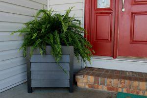 Louvered Wood Planter Box