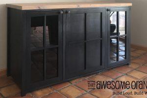 Window Pane Buffet – That Holds A Mini Fridge!