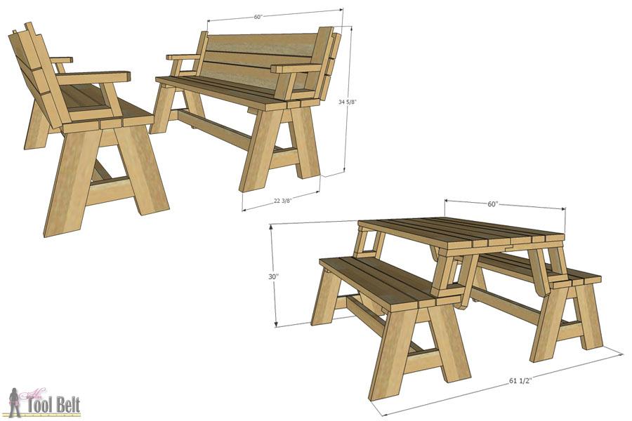 picnic-table-and-bench-dimensions