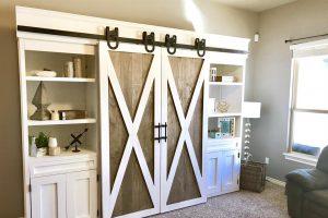Sliding Barn Door Media Center