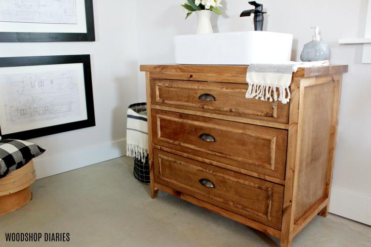 Small DIY Three Drawer Vanity