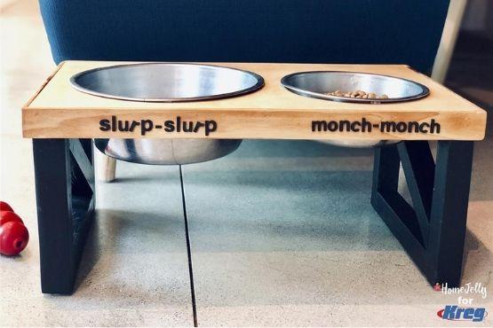 Build a Modern Doggie Feeding Station